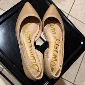 Sam Edelman Nude Patent Pointed-Toe Flats